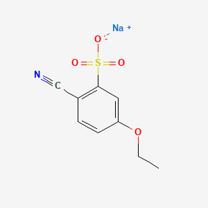 molecular formula C9H8NNaO4S B12725392 Sodium 2-cyano-5-ethoxybenzenesulphonate CAS No. 94159-55-4