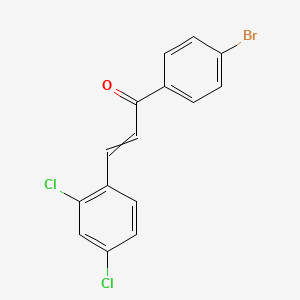 molecular formula C15H9BrCl2O B1272541 1-(4-Bromophenyl)-3-(2,4-dichlorophenyl)prop-2-en-1-one CAS No. 918496-04-5