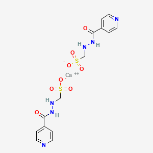molecular formula C14H16CaN6O8S2 B12725466 Methaniazide calcium CAS No. 6059-26-3