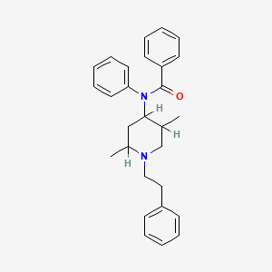 molecular formula C28H32N2O B12725472 N-(2,5-Dimethyl-1-(2-phenylethyl)-4-piperidinyl)-N-phenylbenzamide CAS No. 123039-60-1