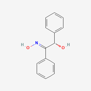 molecular formula C14H13NO2 B12725548 Ethanone, 2-hydroxy-1,2-diphenyl-, oxime, (1E,2S)- CAS No. 118353-45-0