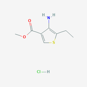 molecular formula C8H12ClNO2S B12725607 methyl 4-amino-5-ethylthiophene-3-carboxylate;hydrochloride CAS No. 66319-20-8