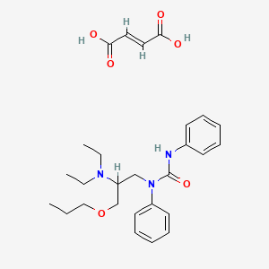 molecular formula C27H37N3O6 B12725691 N-(2-(Diethylamino)-3-propoxypropyl)-N,N'-diphenylurea (E)-2-butenedioate CAS No. 86398-73-4