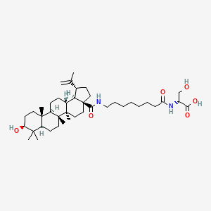 molecular formula C41H68N2O6 B12725717 N'-(N-(3beta-Hydroxylup-20(29)-en-28-oyl)-8-aminooctanoyl)-D-serine CAS No. 150840-59-8