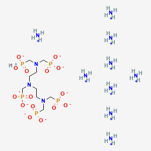 molecular formula C9H55N12O15P5 B12725726 Nonaammonium hydrogen (((phosphonatomethyl)imino)bis(ethane-2,1-diylnitrilobis(methylene)))tetrakisphosphonate CAS No. 93919-74-5