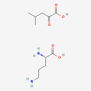 molecular formula C11H22N2O5 B12725748 L-Ornithine alpha-ketoisocaproate CAS No. 72087-37-7