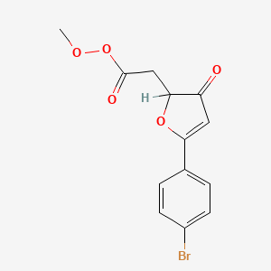molecular formula C13H11BrO5 B12725773 Methyl 2,3-dihydro-5-(4-bromophenyl)-2-hydroxy-3-oxo-2-furanacetate CAS No. 139266-66-3