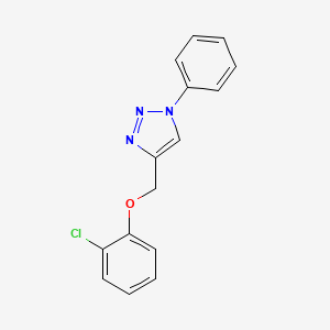 molecular formula C15H12ClN3O B12725805 1H-1,2,3-Triazole, 4-((2-chlorophenoxy)methyl)-1-phenyl- CAS No. 108656-89-9