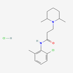 molecular formula C17H26Cl2N2O B12725817 6'-Chloro-3-(2,6-dimethylpiperidino)-o-propionotoluidide hydrochloride CAS No. 102504-64-3