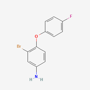 molecular formula C12H9BrFNO B1272583 3-Bromo-4-(4-fluorophenoxy)aniline CAS No. 83660-64-4