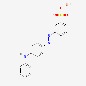 molecular formula C18H14LiN3O3S B12725844 Benzenesulfonic acid, 3-((4-(phenylamino)phenyl)azo)-, monolithium salt CAS No. 75431-67-3