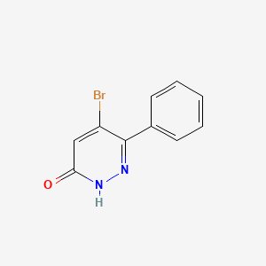 molecular formula C10H7BrN2O B1272586 5-Bromo-6-phenylpyridazin-3(2H)-one CAS No. 90766-97-5