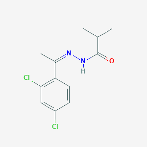 molecular formula C12H14Cl2N2O B12725869 Isobutyric acid, (2,4-dichloro-alpha-methylbenzylidene)hydrazide CAS No. 128153-96-8