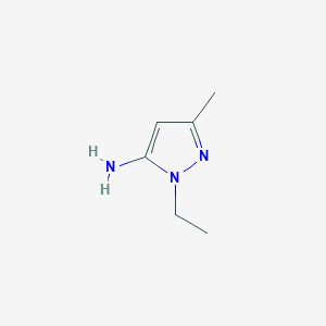 molecular formula C6H11N3 B1272601 1-ethyl-3-methyl-1H-pyrazol-5-amine CAS No. 3524-33-2