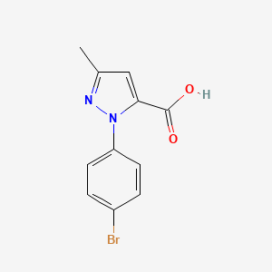 molecular formula C11H9BrN2O2 B1272604 1-(4-bromophenyl)-3-methyl-1H-pyrazole-5-carboxylic acid CAS No. 618101-88-5
