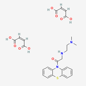 molecular formula C26H29N3O9S B12726063 10-(N-(2-(Dimethylamino)ethyl)glycyl)phenothiazine dimaleate CAS No. 102378-98-3