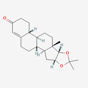 molecular formula C21H30O3 B12726068 16beta-Hydroxy-19-nortestosterone 16,17-acetonide CAS No. 78592-87-7