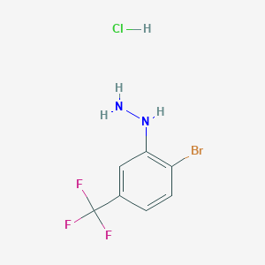 molecular formula C7H7BrClF3N2 B1272609 2-溴-5-(三氟甲基)苯基肼盐酸盐 CAS No. 529512-78-5