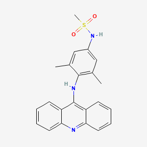 molecular formula C22H21N3O2S B12726101 Methanesulfonamide, N-(4-(9-acridinylamino)-3,5-dimethylphenyl)- CAS No. 86955-70-6