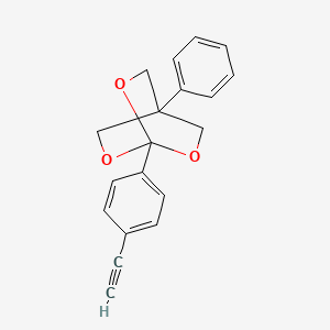 molecular formula C19H16O3 B12726126 2,6,7-Trioxabicyclo(2.2.2)octane, 1-(4-ethynylphenyl)-4-phenyl- CAS No. 108614-36-4