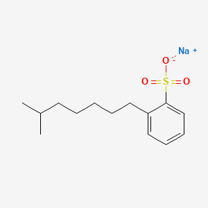molecular formula C14H21NaO3S B12726140 Benzenesulfonic acid, isooctyl-, sodium salt CAS No. 67828-01-7
