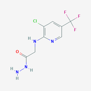 molecular formula C8H8ClF3N4O B1272615 2-{[3-Chloro-5-(trifluoromethyl)-2-pyridinyl]-amino}acetohydrazide CAS No. 446276-13-7