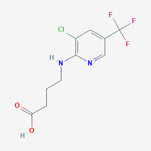 molecular formula C10H10ClF3N2O2 B1272616 4-{[3-氯-5-(三氟甲基)-2-吡啶基]-氨基}丁酸 CAS No. 338770-18-6