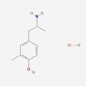 molecular formula C10H16BrNO B12726167 4-(2-Aminopropyl)-o-cresol hydrobromide 