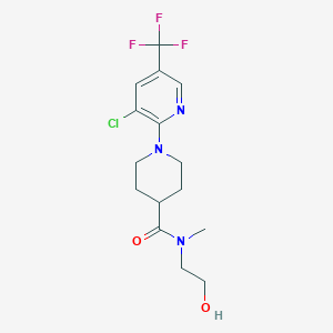 molecular formula C15H19ClF3N3O2 B1272621 1-[3-氯-5-(三氟甲基)-2-吡啶基]-N-(2-羟乙基)-N-甲基-4-哌啶甲酰胺 CAS No. 303150-26-7