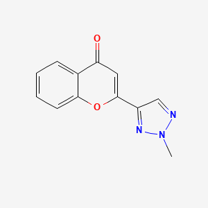molecular formula C12H9N3O2 B12726212 4H-1-Benzopyran-4-one, 2-(2-methyl-1H-1,2,3-triazol-4-yl)- CAS No. 119584-86-0