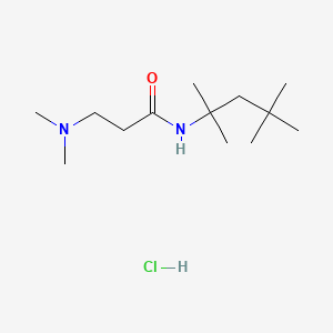 molecular formula C13H29ClN2O B12726216 Propionamide, 3-(dimethylamino)-N-(1,1,3,3-tetramethylbutyl)-, hydrochloride CAS No. 96776-37-3