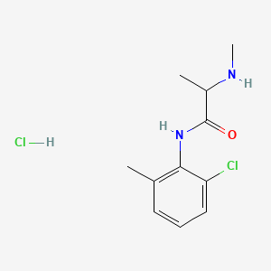 molecular formula C11H16Cl2N2O B12726226 6'-Chloro-2-(methylamino)-o-propionotoluidide hydrochloride CAS No. 102504-65-4