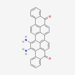 molecular formula C34H18N2O2 B12726304 Diaminoanthra(9,1,2-cde)benzo(rst)pentaphene-5,10-dione CAS No. 58019-27-5