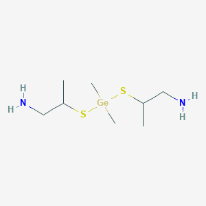 molecular formula C8H22GeN2S2 B12726325 2,2'-((Dimethylgermylene)dithio)bis(1-propylamine) CAS No. 91485-91-5