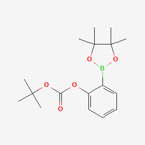 molecular formula C17H25BO5 B1272635 Tert-butyl [2-(4,4,5,5-tetramethyl-1,3,2-dioxaborolan-2-yl)phenyl] Carbonate CAS No. 480424-71-3