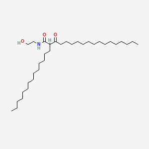 molecular formula C34H67NO3 B12726362 N-(2-Hydroxyethyl)-3-oxo-2-tetradecyl-octadecanamide CAS No. 208044-65-9