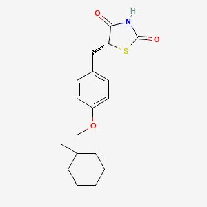 molecular formula C18H23NO3S B12726373 Ciglitazone, (R)- CAS No. 96207-25-9