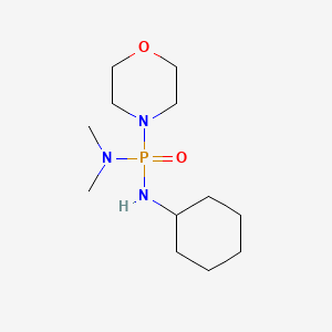 molecular formula C12H26N3O2P B12726374 N'-Cyclohexyl-N,N-dimethyl-P-4-morpholinylphosphonic diamide CAS No. 117112-24-0