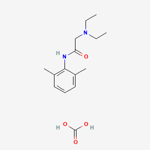 molecular formula C15H24N2O4 B12726396 Lidocaine bicarbonate CAS No. 856323-35-8