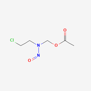 molecular formula C5H9ClN2O3 B12726491 N-Nitroso-N-(acetoxymethyl)-2-chloroethylamine CAS No. 76215-00-4
