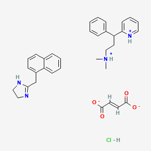 molecular formula C34H39ClN4O4 B12726542 Visine-A CAS No. 866099-93-6