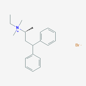molecular formula C20H28BrN B12726561 Emepronium bromide, (R)- CAS No. 118413-49-3