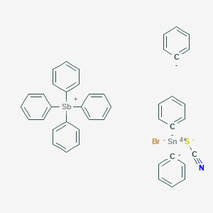 molecular formula C43H35BrNSSbSn B12726592 Tetraphenylstibonium bromotriphenyl(thiocyanato-N)stannate(1-) CAS No. 158932-63-9