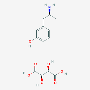 molecular formula C13H19NO7 B12726593 Gepefrine tartrate CAS No. 60763-48-6