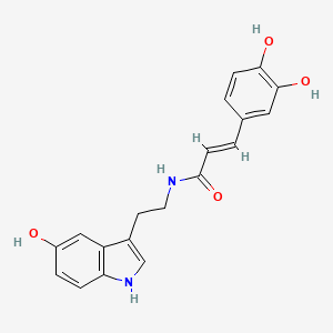 molecular formula C19H18N2O4 B12726597 N-Caffeoyl serotonin CAS No. 928765-97-3