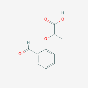 molecular formula C10H10O4 B1272662 2-(2-Formylphenoxy)propanoic acid CAS No. 29040-34-4