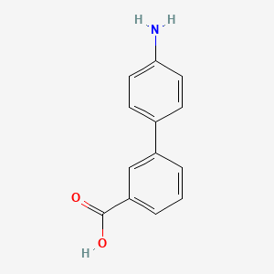 molecular formula C13H11NO2 B1272663 4'-Aminobiphenyl-3-carboxylic acid CAS No. 85096-04-4