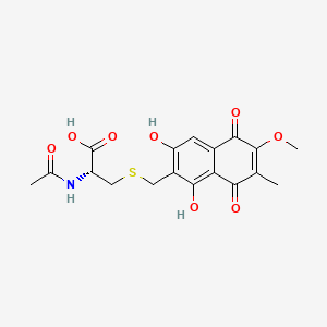 molecular formula C18H19NO8S B12726646 Fibrostatin D CAS No. 91776-46-4