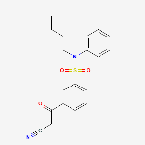 molecular formula C19H20N2O3S B12726649 N-Butyl-3-(cyanoacetyl)-N-phenylbenzenesulphonamide CAS No. 94158-19-7