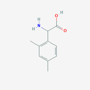 molecular formula C10H13NO2 B1272672 Amino(2,4-dimethylphenyl)acetic acid CAS No. 299168-20-0